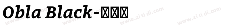 Obla Black字体转换